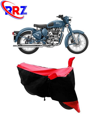 RRZ Waterproof Two Wheeler Cover for Royal Enfield(Classic 500, Black, Red)