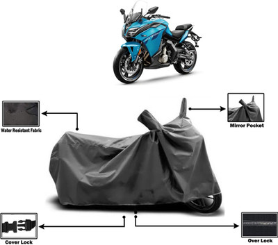 Amexride Two Wheeler Cover for CFMoto(650GT, Grey)