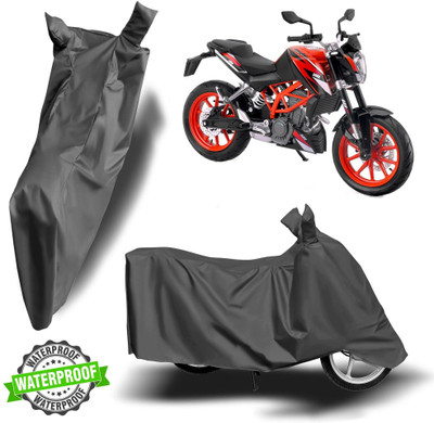ROYAL AUTO MART Waterproof Two Wheeler Cover for KTM(200 Duke, Grey)