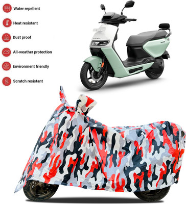 GOSHIV-car and bike accessories Waterproof Two Wheeler Cover for Ather(Red, White)