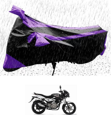 RONISH Waterproof Two Wheeler Cover for Bajaj(Pulsar 150 DTS-i, Purple, Black)