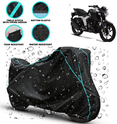 kerwa Waterproof Two Wheeler Cover for TVS(Apache RTR 160, Black)