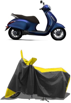 SUGASHRI Waterproof Two Wheeler Cover for Bajaj(New Chetak, Yellow, Black)