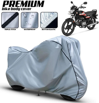Shiv Kanha Waterproof Two Wheeler Cover for Hero(HF Deluxe, Silver)