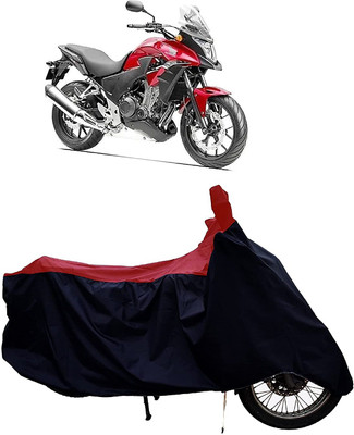 KEDIT Two Wheeler Cover for Honda(CB 400, Red, Black)