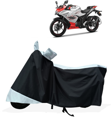 Tricway Two Wheeler Cover for Suzuki(Gixxer Special Edition BS6, White)