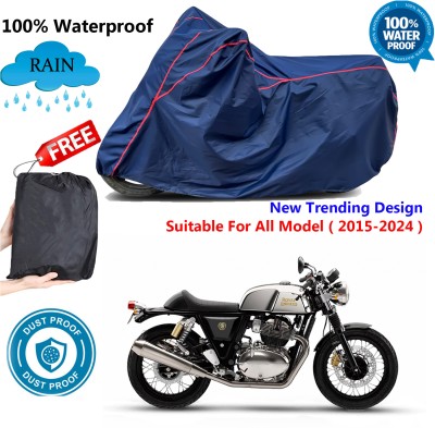 OliverX Waterproof Two Wheeler Cover for Royal Enfield(Continental GT 650, Blue, Red)