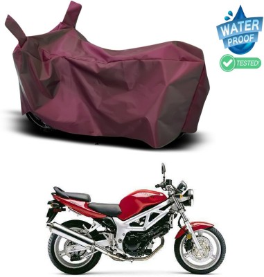 Genipap Waterproof Two Wheeler Cover for Suzuki(SV 650, Maroon)