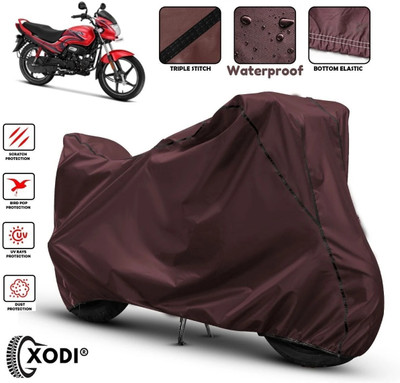 AutoGalaxy Waterproof Two Wheeler Cover for Hero(Passion Pro i3S, Maroon, Black)