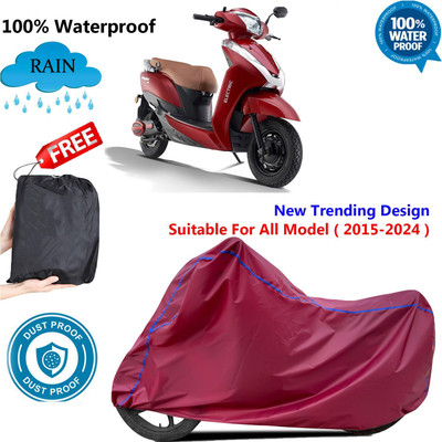 AUTOCAD Waterproof Two Wheeler Cover for Ampere(Magnus BS6, Maroon)