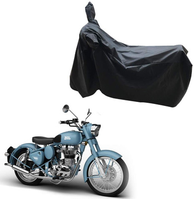 KEDIT Two Wheeler Cover for Royal Enfield(Classic Squadron, Black)