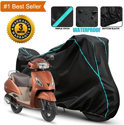 xodi Waterproof Two Wheeler Cover for TVS(Jupiter, Black, Blue)