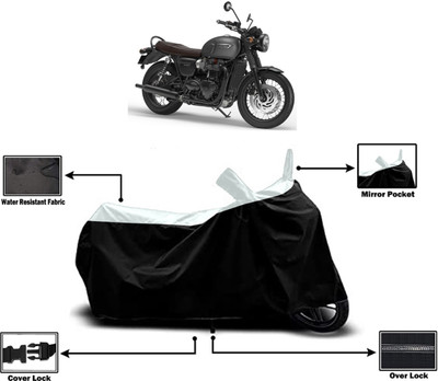 Amexride Two Wheeler Cover for Triumph(Bonneville T120 Black BS6, White)