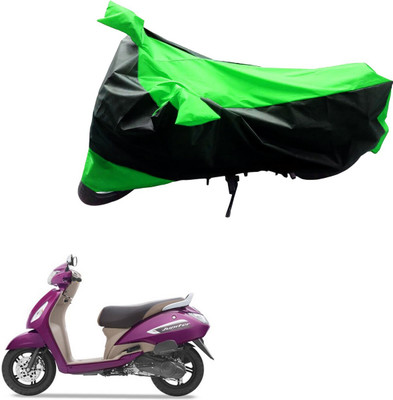 Mdstar Waterproof Two Wheeler Cover for TVS(Jupiter, Black, Green)
