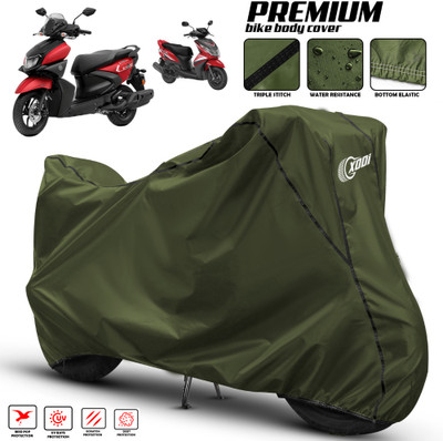 xodi Two Wheeler Cover for Yamaha(RayZR 125 BS6, Green, Black)