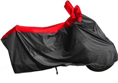 RiderShine Waterproof Two Wheeler Cover for Honda(CB 400, Black, Red)