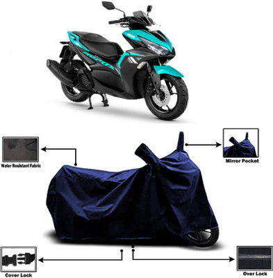 AASHTIK MART Two Wheeler Cover for Yamaha(Aerox 155 Maxi, Blue)