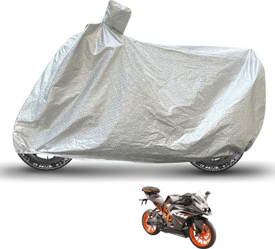 Caronix Waterproof Two Wheeler Cover for KTM(RC 200, Silver)
