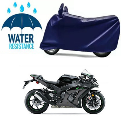 Furious3D Two Wheeler Cover for Kawasaki(Ninja ZX-10R, Blue)