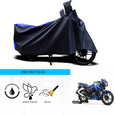 ANTHUB Waterproof Two Wheeler Cover for TVS(Apache RTR 180, Black, Blue)