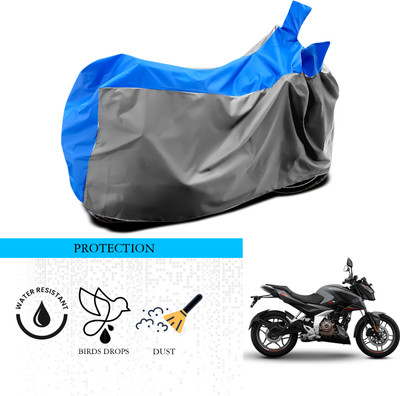 ANTHUB Waterproof Two Wheeler Cover for Bajaj(Pulsar 180NS, Grey, Blue)