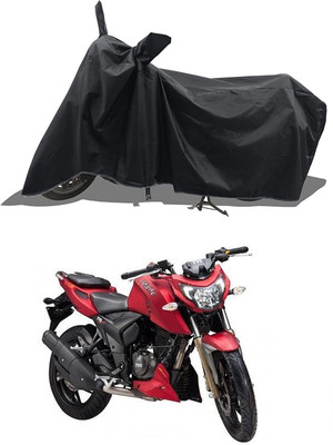 AASHTIK MART Two Wheeler Cover for TVS(Apache RTR 200 4V, Black)