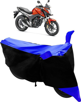 Mdstar Waterproof Two Wheeler Cover for Honda(CBR 150R, Black, Blue)