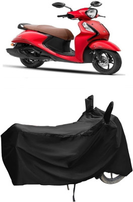 Autoprime Two Wheeler Cover for Yamaha(Fascino 125 BS6, Black)