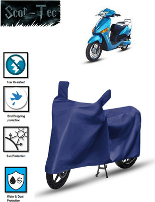 SCOR-TEC Waterproof Two Wheeler Cover for Hero Electric(Electric Optima DX, Blue)