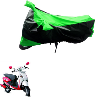 Mdstar Waterproof Two Wheeler Cover for Hero(Pleasure, Black, Green)