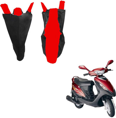 RiderShine Waterproof Two Wheeler Cover for Kinetic(Nova, Black, Red)