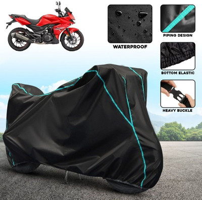 xodi Waterproof Two Wheeler Cover for Hero(Xtreme 200R, Black, Blue)