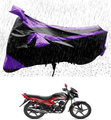 RONISH Waterproof Two Wheeler Cover for Honda(Dream Yuga, Purple, Black)