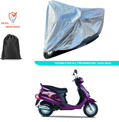 CODOKI Waterproof Two Wheeler Cover for Mahindra(Duro 125, Silver)