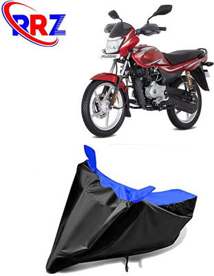 RRZ Waterproof Two Wheeler Cover for Bajaj(Platina 100 DTS-i, Black, Blue)