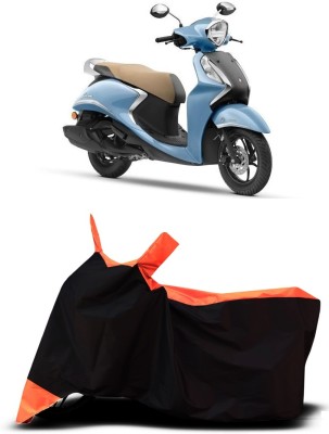 VESMEI Two Wheeler Cover for Yamaha(Fascino, Orange)