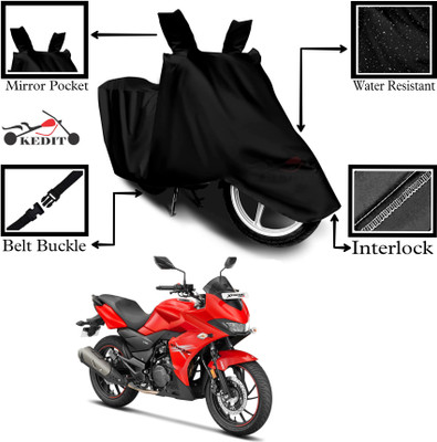 KEDIT Two Wheeler Cover for Hero(Xtreme 200S, Black)
