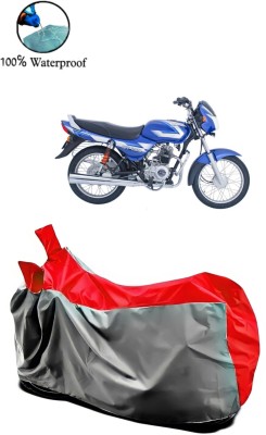 APNEK Waterproof Two Wheeler Cover for Bajaj(CT100, Grey, Red)