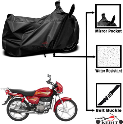 KEDIT Two Wheeler Cover for Hero(Splendor Plus, Black)