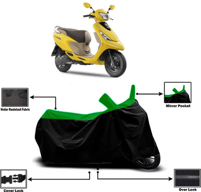 Amexride Two Wheeler Cover for TVS(Zest 110, Green)