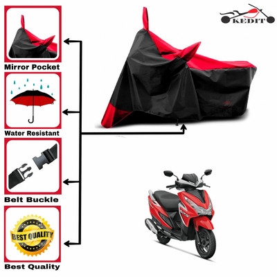 KEDIT Two Wheeler Cover for Honda(Grazia BS6, Red, Black)