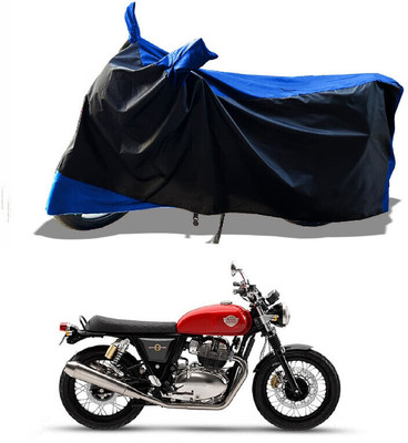 DeepShakshi AUTOMOTIVE Waterproof Two Wheeler Cover for Royal Enfield(Interceptor 650, Blue)