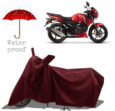 OIYUQA Two Wheeler Cover for TVS(Apache RTR 160, Maroon)