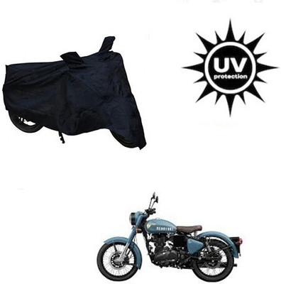 MMSSTAR Waterproof Two Wheeler Cover for Royal Enfield(Classic 350, Black)