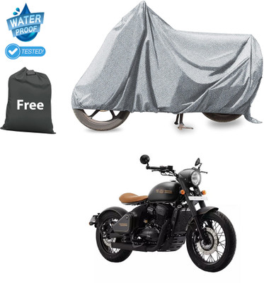 CODOKI Waterproof Two Wheeler Cover for JAWA(Perak, Silver)