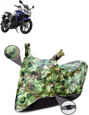 DeepShakshi AUTOMOTIVE Two Wheeler Cover for Yamaha(Fazer-250 BS6, Green, Multicolor)