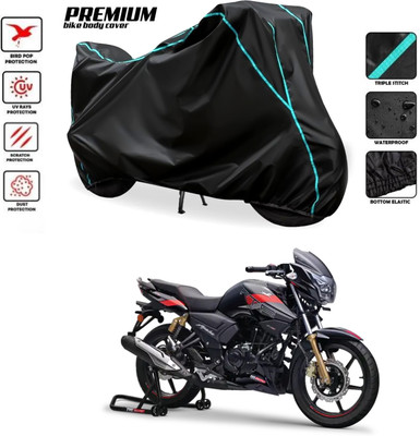 SThanaveX Waterproof Two Wheeler Cover for TVS(Apache RTR 180, Black)