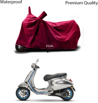 EGAL Waterproof Two Wheeler Cover for Vespa(Elettrica BS6, Maroon)