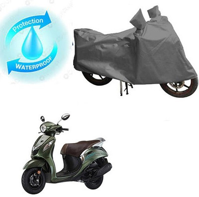 MMSSTAR Waterproof Two Wheeler Cover for Yamaha(Fascino, Grey)