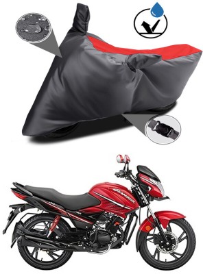 Ascension Two Wheeler Cover for Hero(Glamour i3s, Grey, Red)